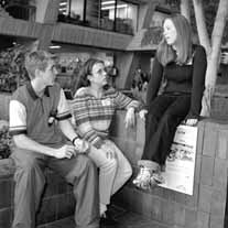 Quarknet physics teacher Jennifer Ciaccio(center) and her students Zack Brantley and Hilary Blanchard