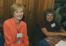 Pat Sorenson and Diane Snyder of Fermilabs Users Office made sure users felt at home and loved at their annual meeting at Fermilab.