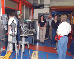 Visiting the Linac gallery, students found it hard to keep their eyes off the Cockcroft-Walton preaccelerator.