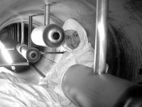 Johnathan Walters inside the Linac.