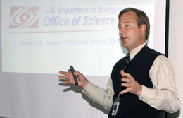 This was the scene at the BPPAC meeting at Fermilab on April 29. Jim Yeck, the DOE/NSF U.S. LHC Project Manager who organized the meeting, emphasized the importance of strong central management when working in large international collaborations. He said, 'The future of high-energy physics depends on the successes of such large global collaborations as the LHC and ITER.'