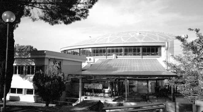 Frascati's existing accelerator enclosure whose dome is an Italian national monument